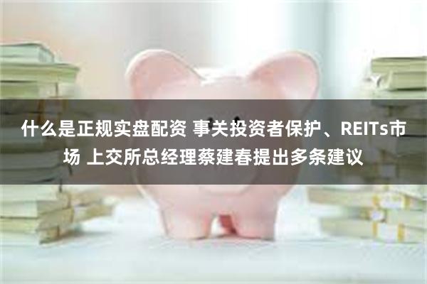 什么是正规实盘配资 事关投资者保护、REITs市场 上交所总经理蔡建春提出多条建议